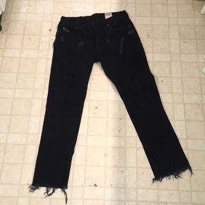 Alexander McQueen  McQ distressed black jeans